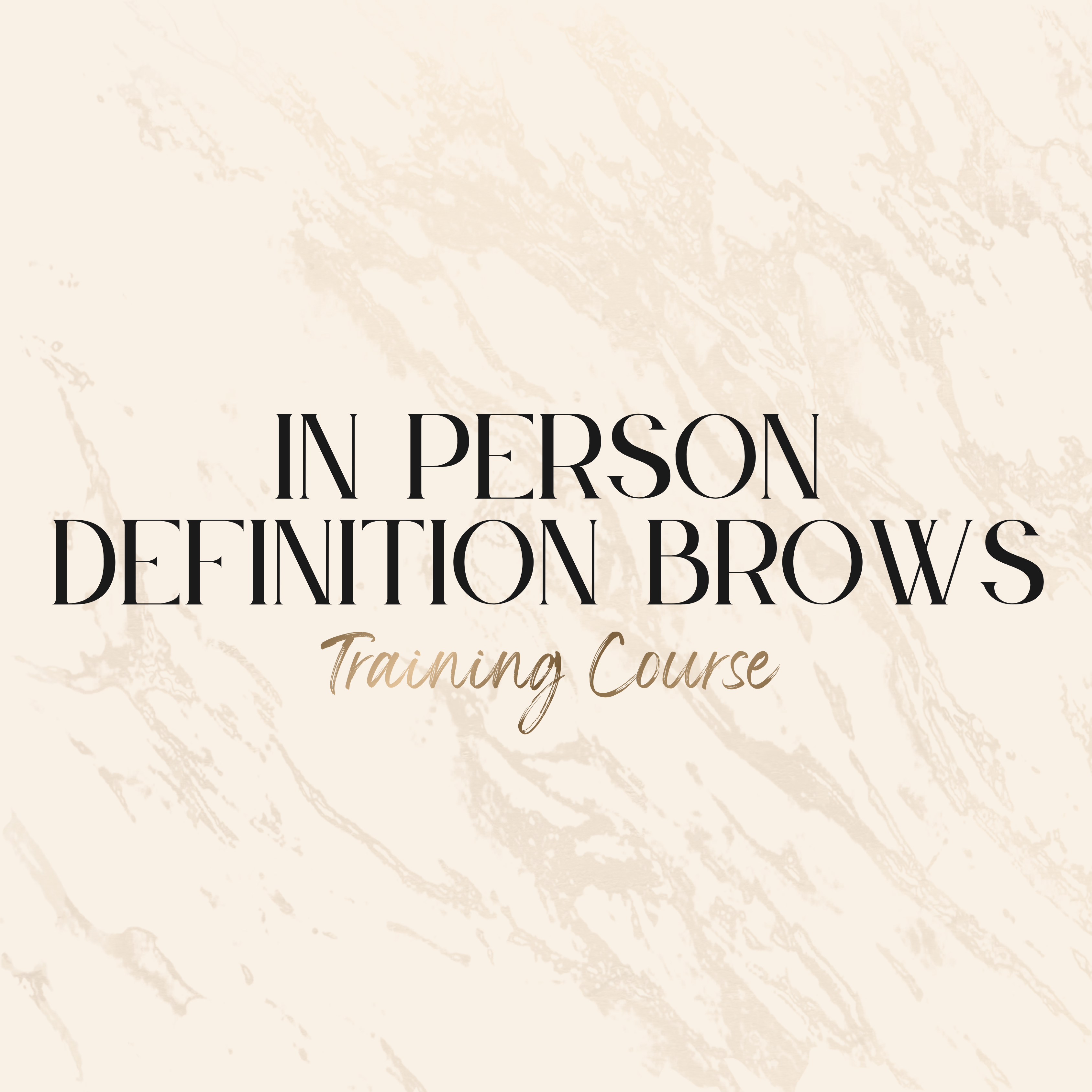 In Person Definition Brows Training Course